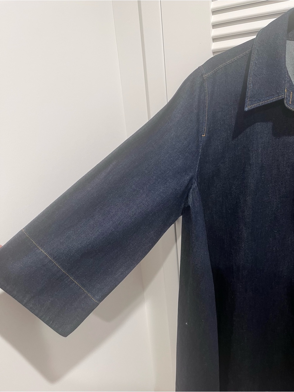 COS Size 12 Dark Blue Denim Swing Shirt Dress - Picture 2 of 5